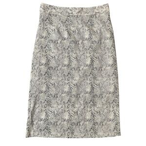 Skies Are Blue Gray Snake Print Pencil Skirt Back Zip Sz.‎ M